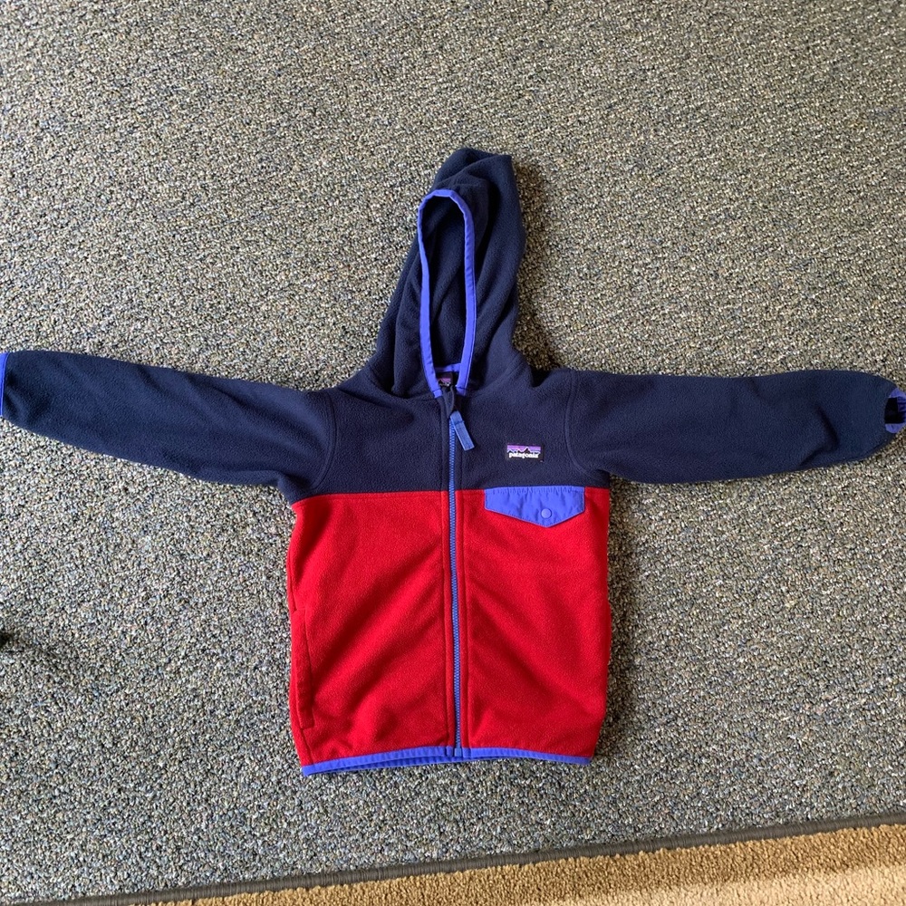 Patagonia hooded fleece jacket 3T boys